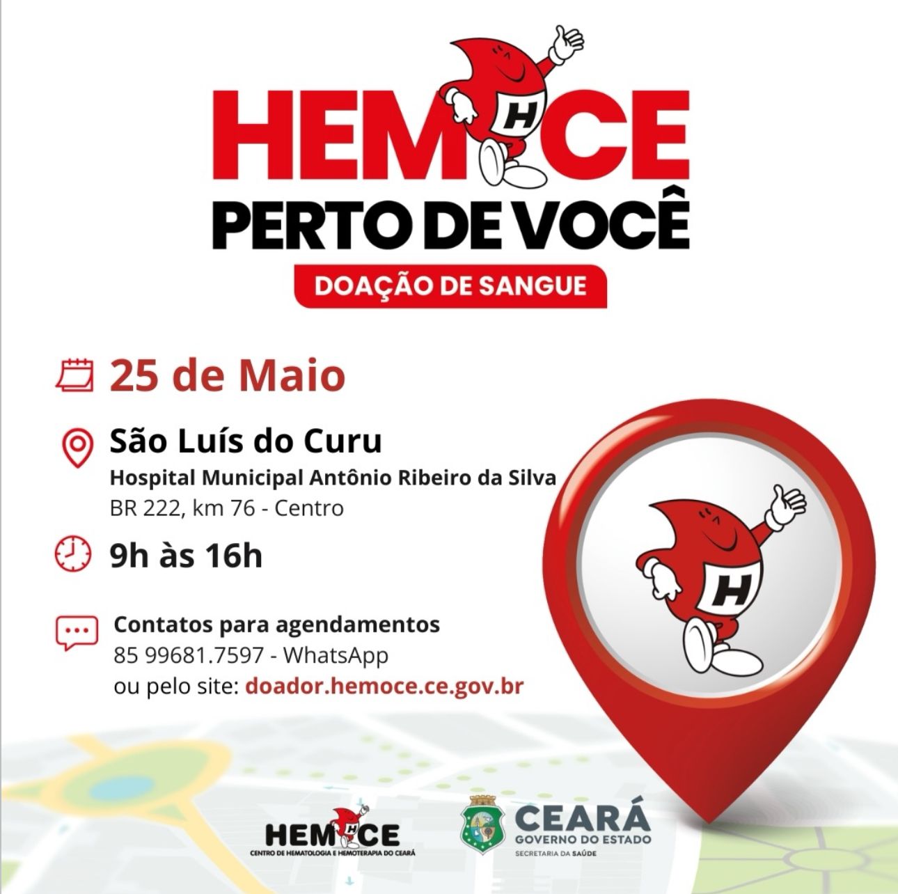 HEMOCE PERTO DE VOCÊ