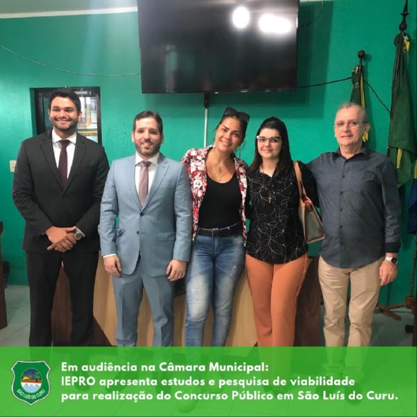 Em Audiência na Câmara Municipal: IEPRO apresenta estudos e pesquisa de viabilidade para realização do Concurso Público