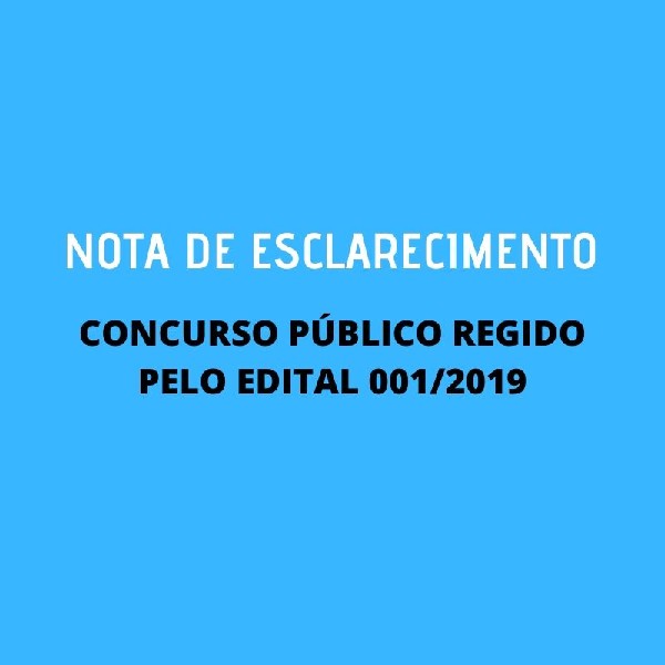 NOTA DE ESCLARECIMENTO