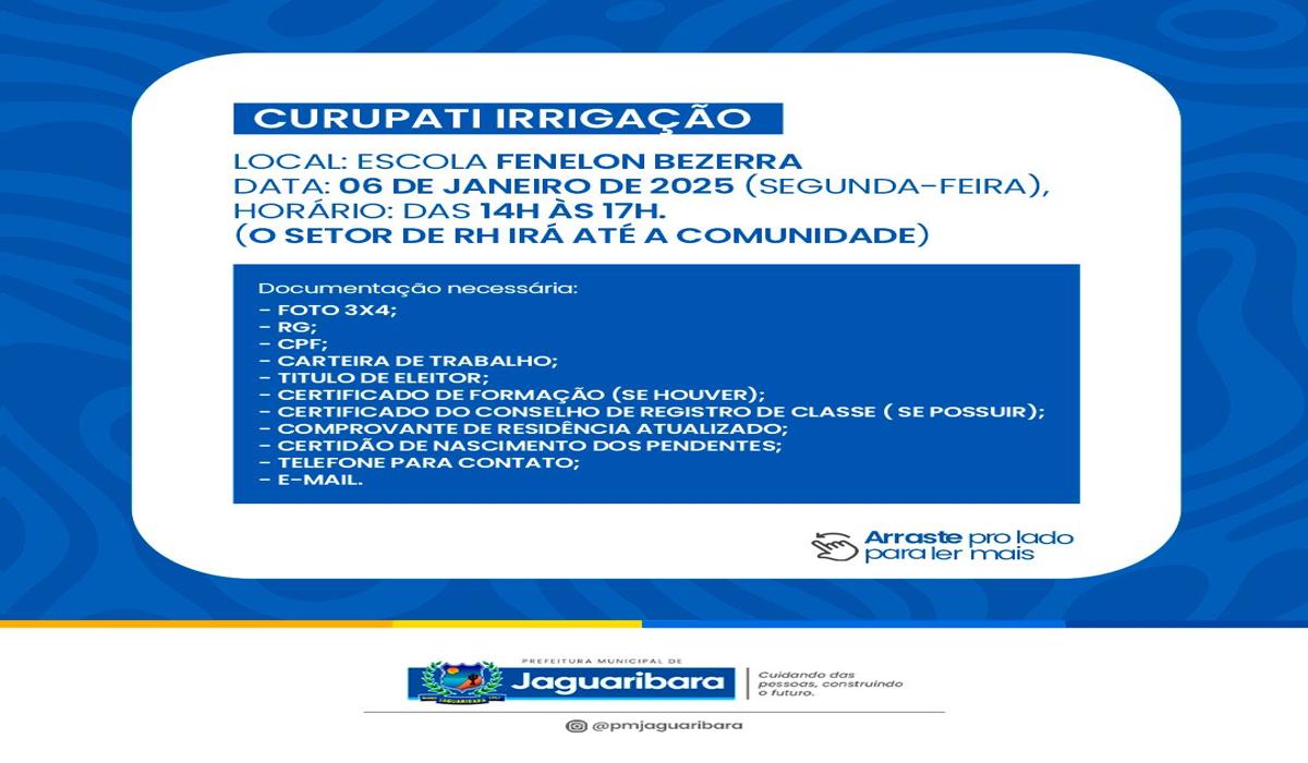 RECADASTRAMENTO DOS SERVIDORES EFETIVOS