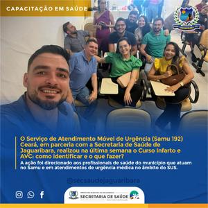 Secretaria de Saúde realizou, em parceria com o SAMU (192), capacitação em saúde para linha de cuidados ao paciente vítima de AVC ou infarto