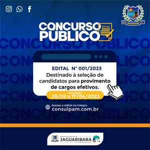 EDITAL DO CONCURSO PÚBLICO Nº 001/2023