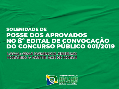 POSSE DOS APROVADOS NO 8 EDITAL DO CONCURSO PUBLICO