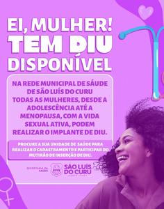 Prefeitura realiza mutirão de entrega de DIU