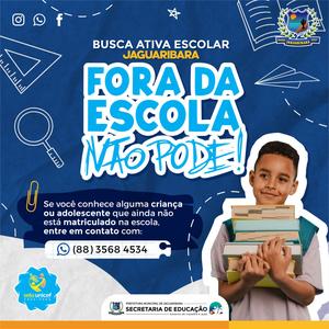 FORA DA ESCOLA NÃO PODE!