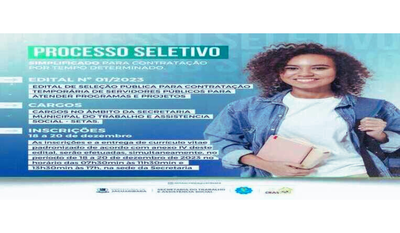 O MUNICÍPIO DE JAGUARIBARA-CE, através da SECRETARIA MUNICIPAL DO TRABALHO E ASSISTÊNCIA SOCIAL ,TORNA PÚBLICA  a abertura de inscrições para a realiz